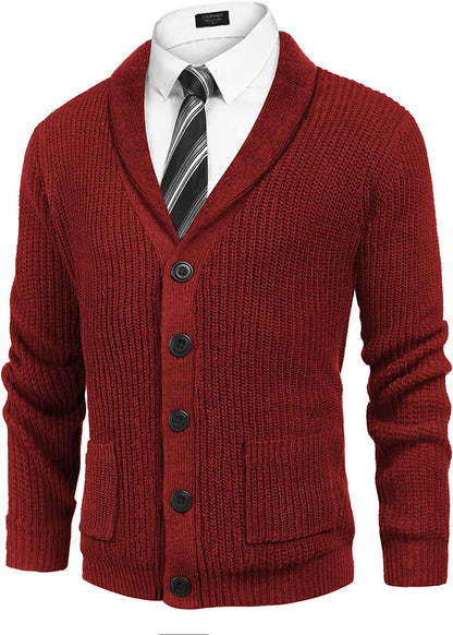 Cardigan de punto canalé con solapas y bolsillos (Solo EE. UU.)