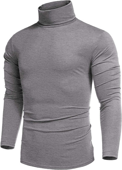 Suéter básico de algodón de cuello alto con ajuste entallado (Solo EE. UU.)