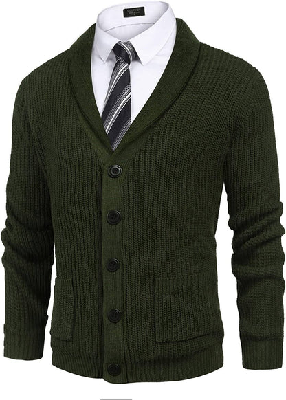 Cardigan de punto canalé con solapas y bolsillos (Solo EE. UU.)