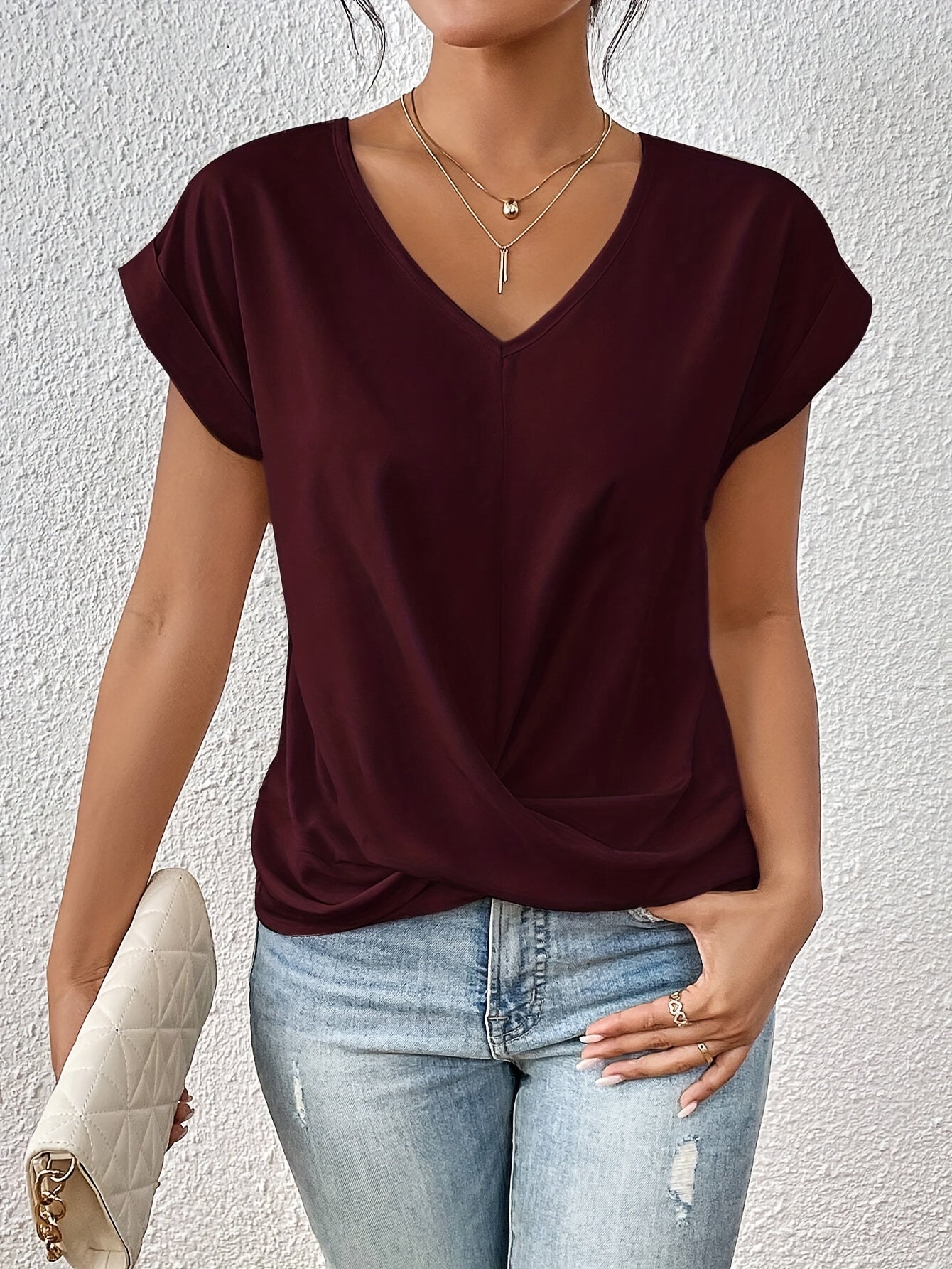 Camiseta con escote corazón