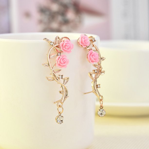 ARETES DE PUÑO ROSA