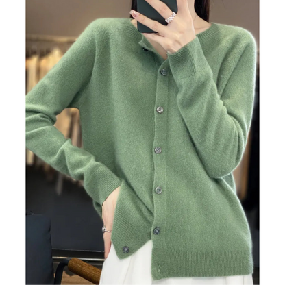 Chaqueta de punto con botones clásicos