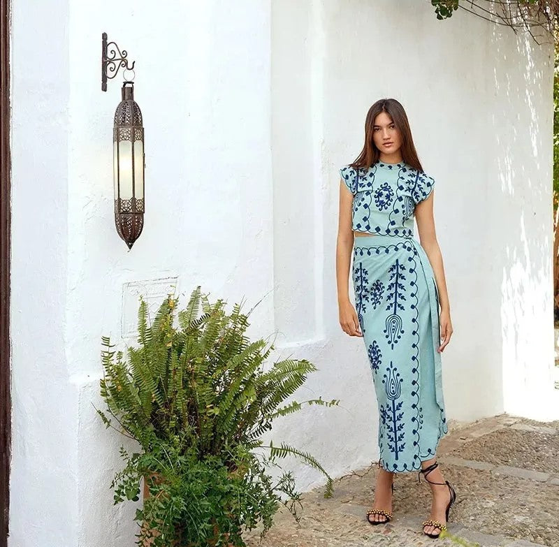 Conjunto Estampado Bordado