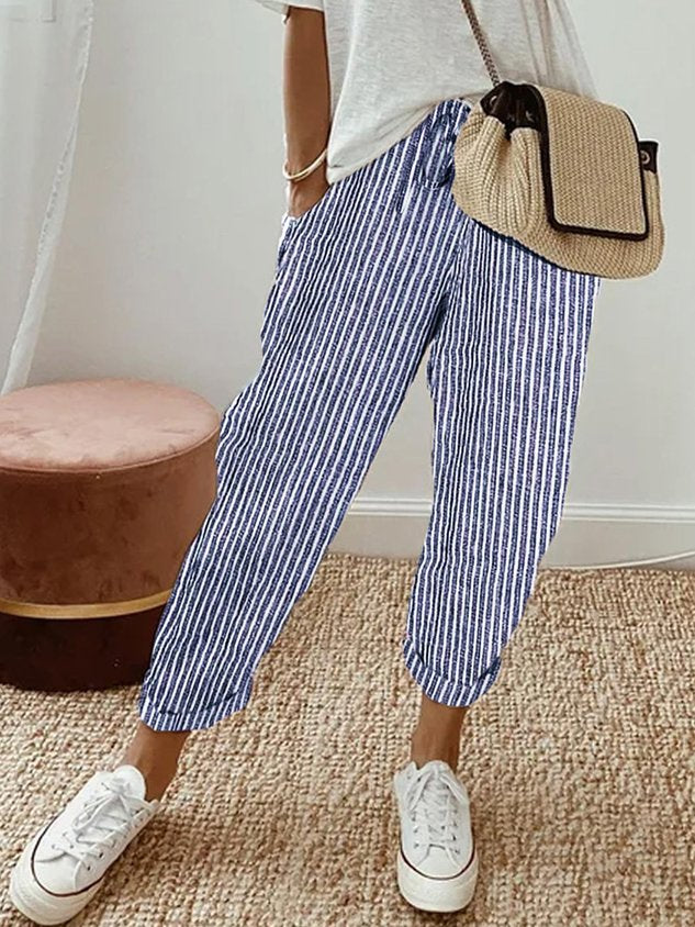 Pantalones de lino casuales