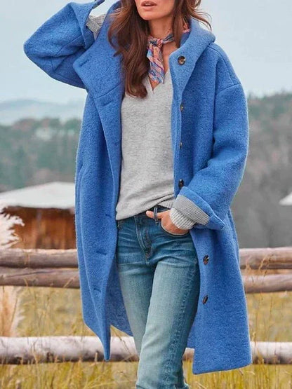 Abrigo de invierno oversize con botonera