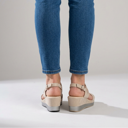 Rachele - Sandalia cómoda para mujer con cuña