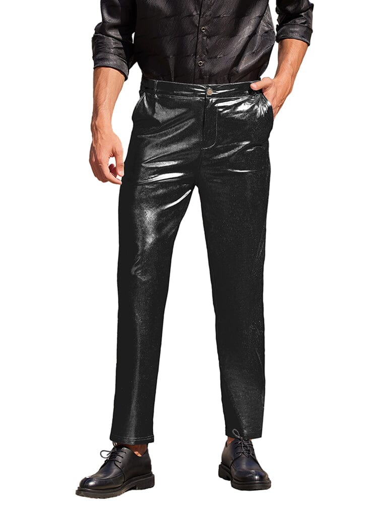 Pantalones metálicos brillantes
