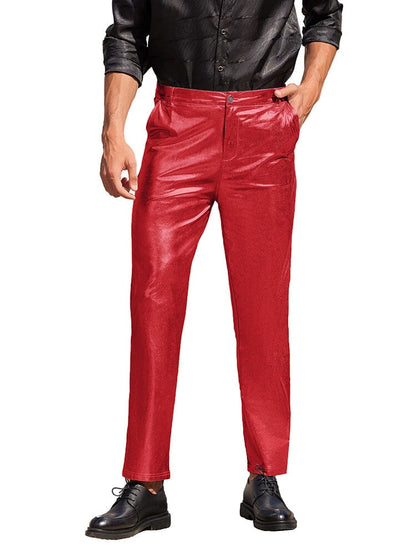 Pantalones metálicos brillantes