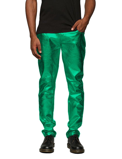 Pantalones metálicos brillantes