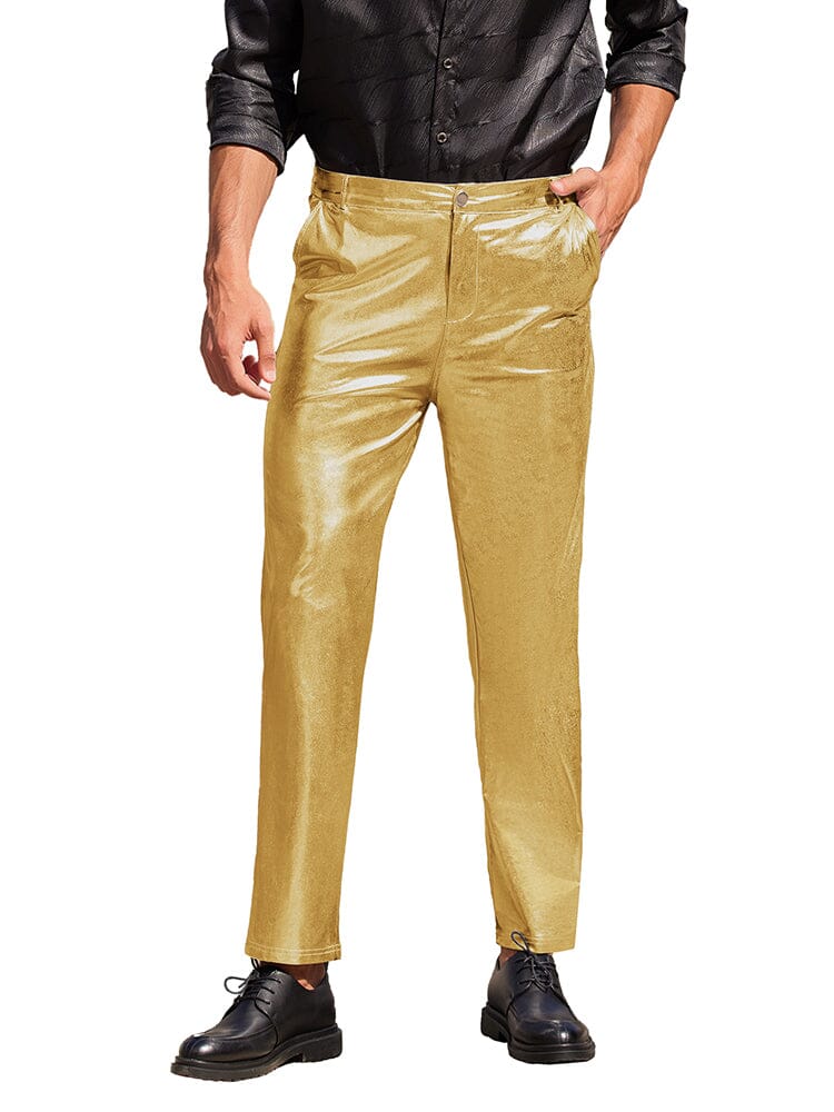 Pantalones metálicos brillantes