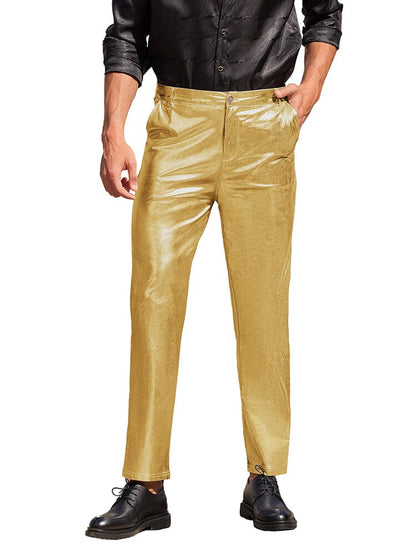 Pantalones metálicos brillantes