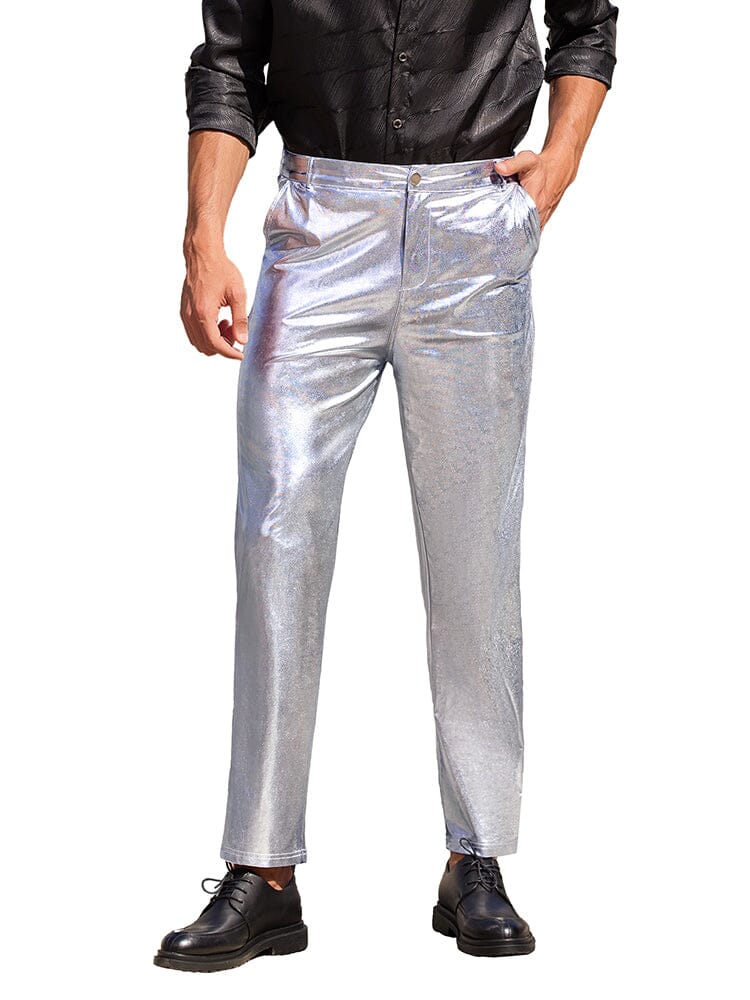 Pantalones metálicos brillantes