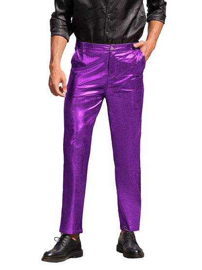 Pantalones metálicos brillantes