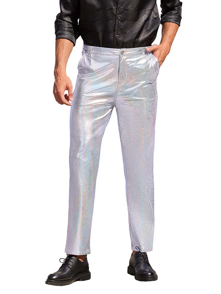 Pantalones metálicos brillantes