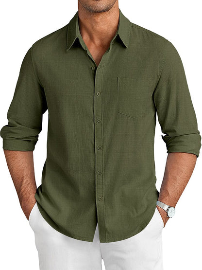 Camisa casual de lino