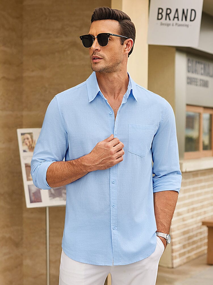 Camisa casual de lino