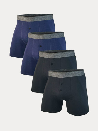 Pack de 4 calzoncillos de algodón elástico