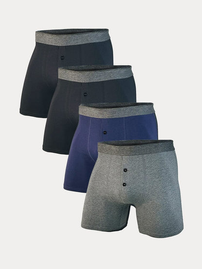 Pack de 4 calzoncillos de algodón elástico