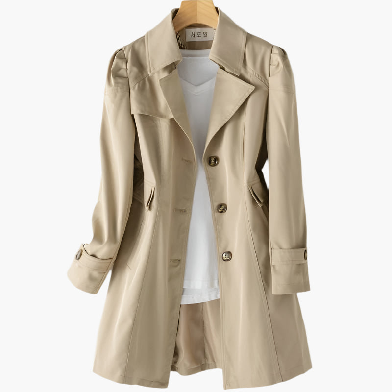 Abrigo Trench Clásico Largo