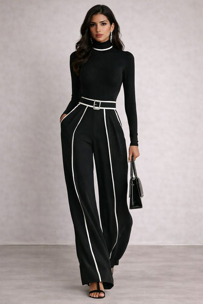 Conjunto negro y cinturón