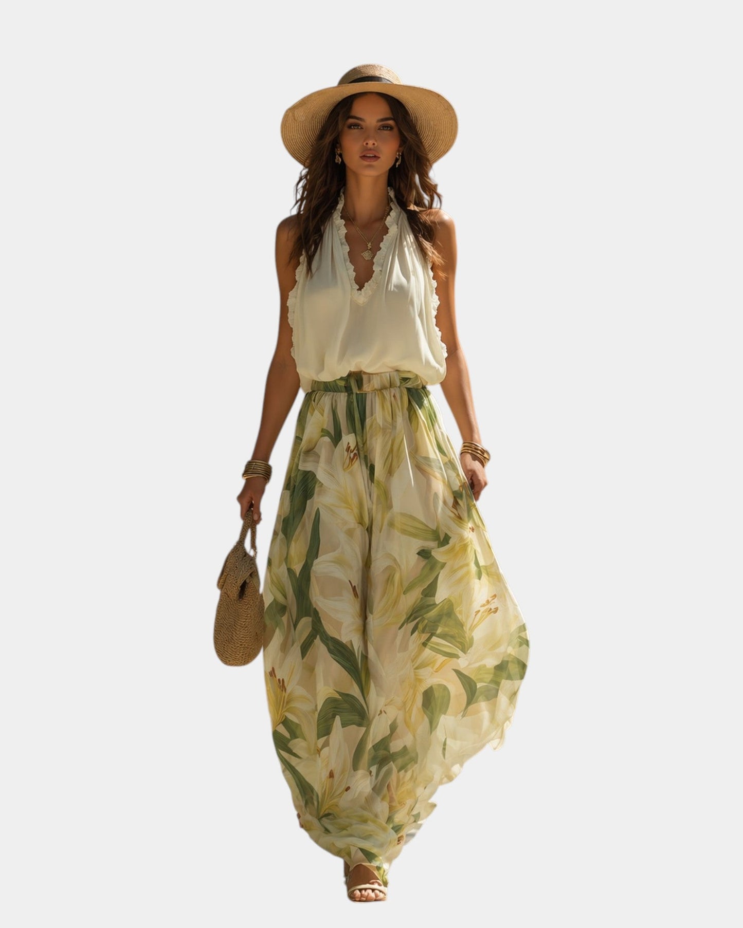 Annette | Conjunto fluido y elegante con estampado floral