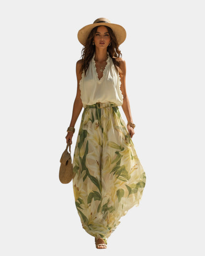 Annette | Conjunto fluido y elegante con estampado floral