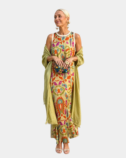Lynette | Conjunto con vestido y chaleco ligero