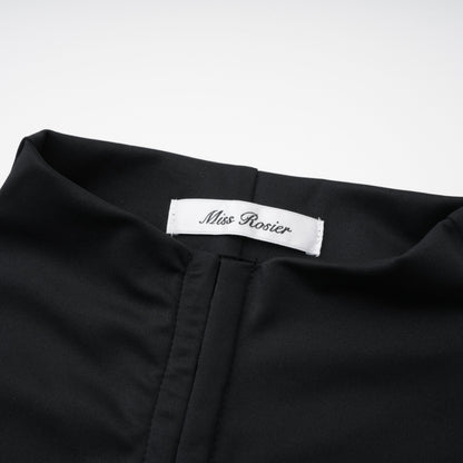 Vestido maxi negro con escote en ojo de cerradura
