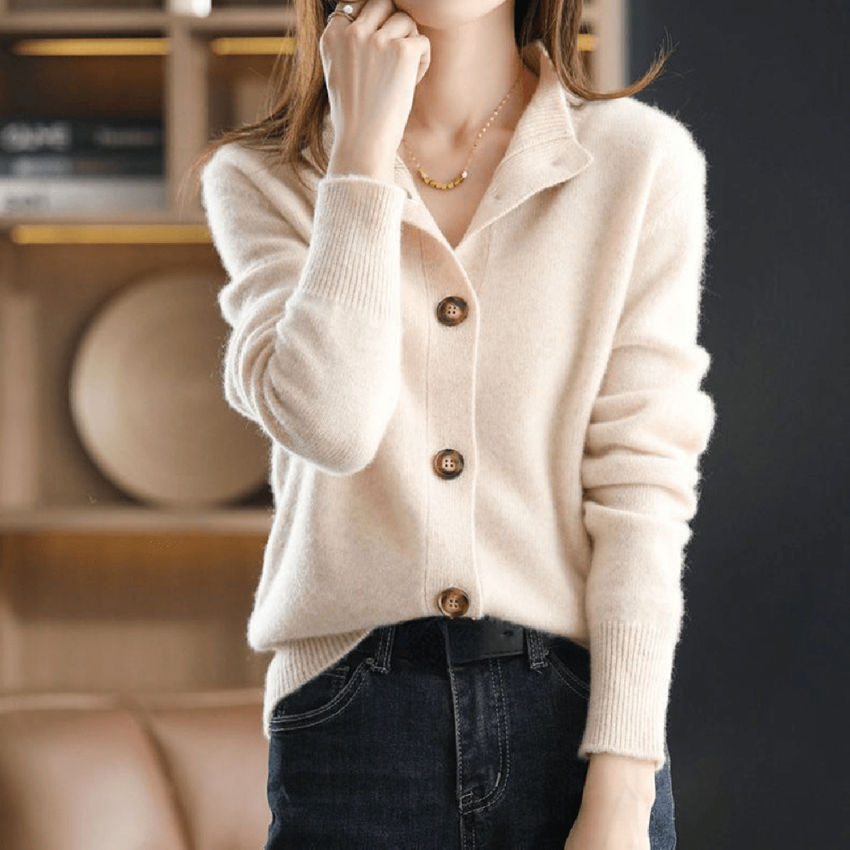 Chaqueta de punto casual