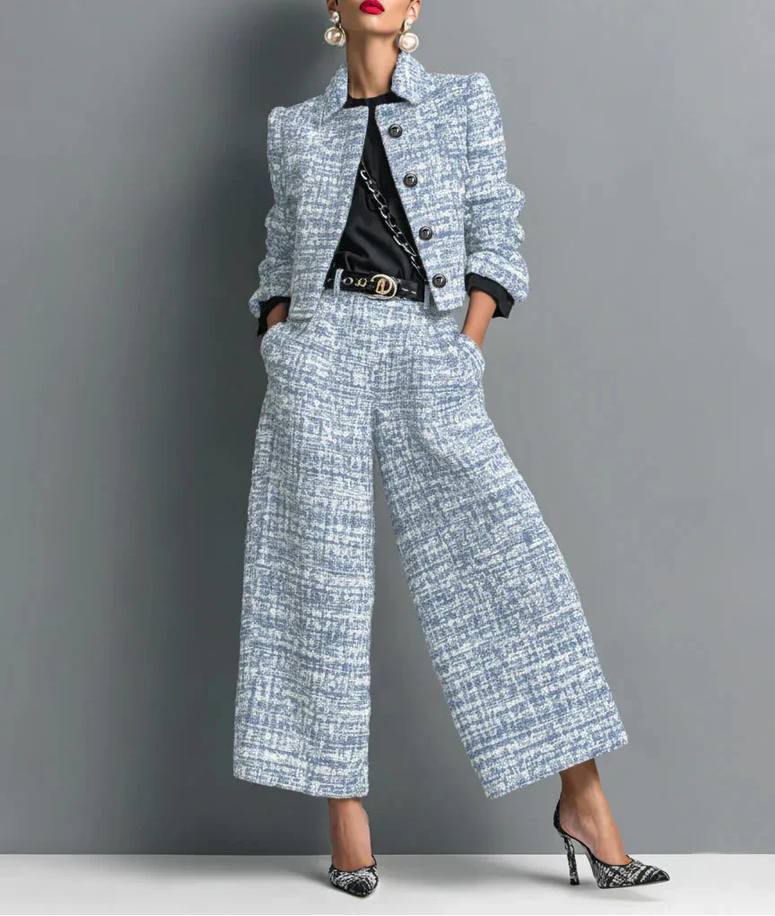 Conjunto elegante de chaqueta y pantalón