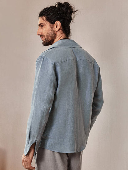Camisa 100% de lino natural