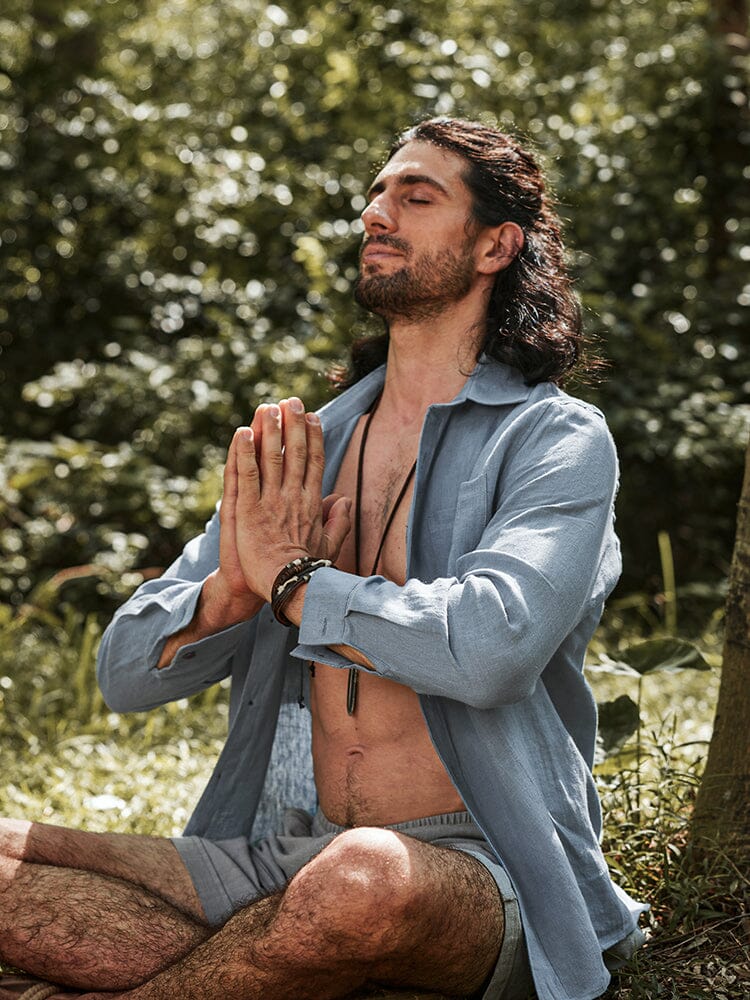 Camisa 100% de lino natural