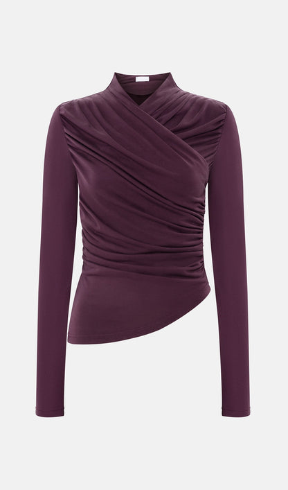 Blusa Punto Con Pliegues