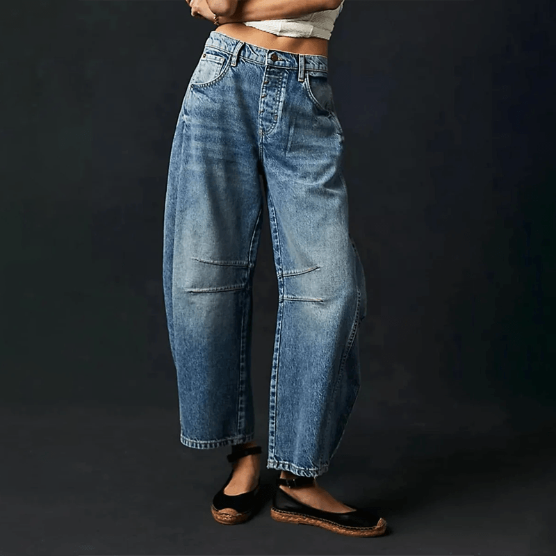 Jeans de tiro alto