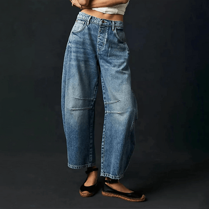 Jeans de tiro alto