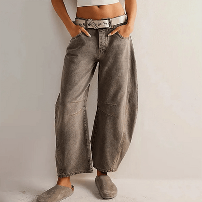 Jeans de tiro alto