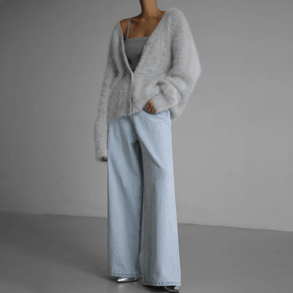Chaqueta de punto suave y moderna