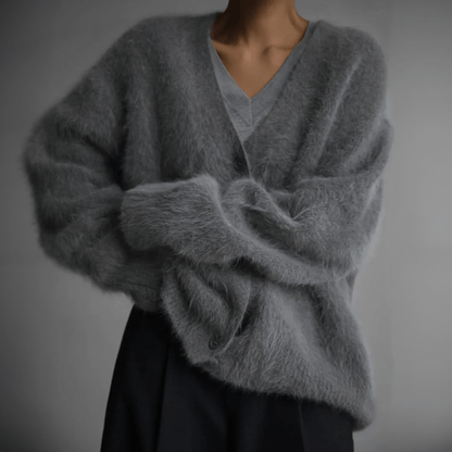 Chaqueta de punto suave y moderna