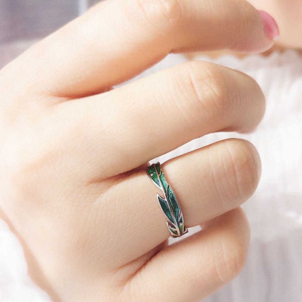Anillo de hoja de plátano (ajustable)