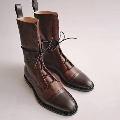 Felicia | Zapatos casuales para mujeres con punta redonda y corte por el tobillo