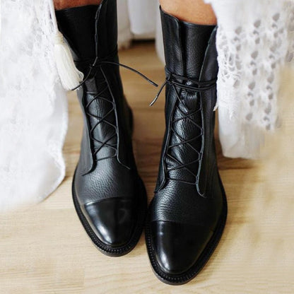 Felicia | Zapatos casuales para mujeres con punta redonda y corte por el tobillo
