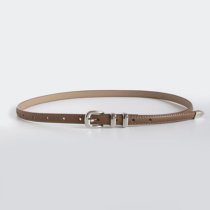 Cinturón de cuero delgadoy elegante