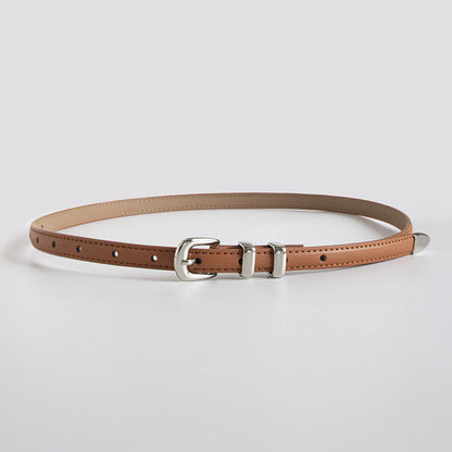 Cinturón de cuero delgadoy elegante