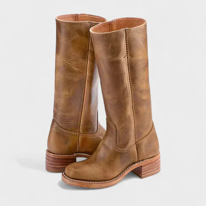Botas retro de cuero