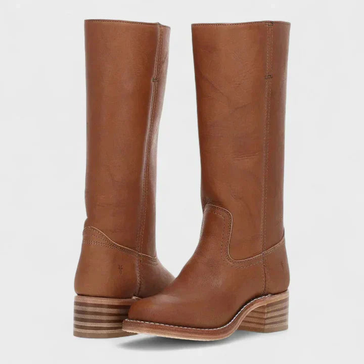 Botas retro de cuero