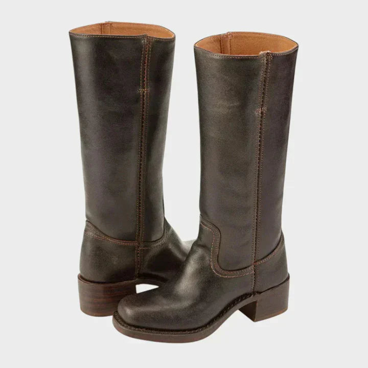 Botas retro de cuero