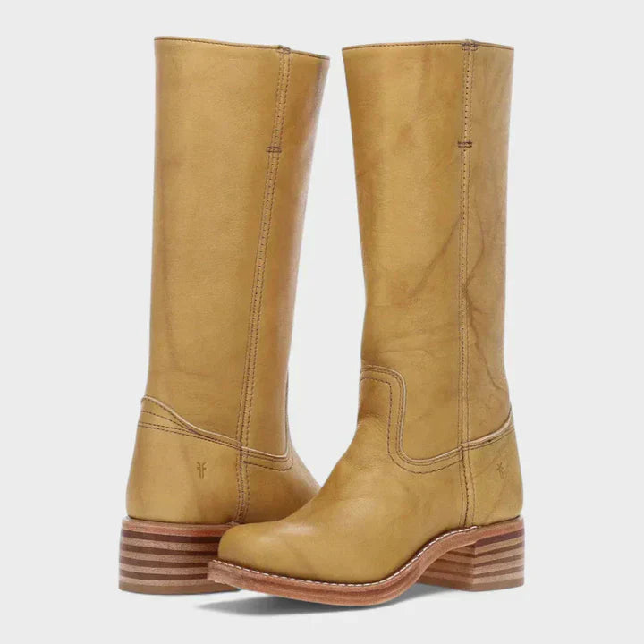 Botas retro de cuero