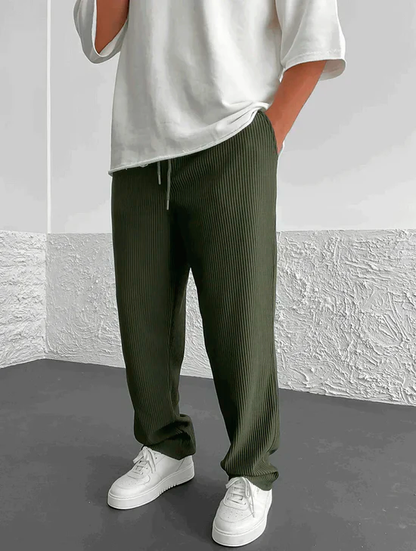 Pantalón acanalado relajado