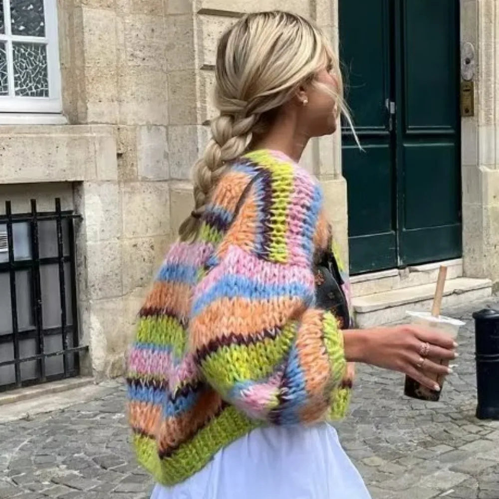 Chaqueta de punto con corte holgado