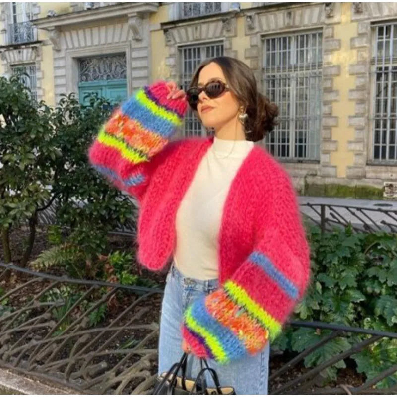 Chaqueta de punto con corte holgado